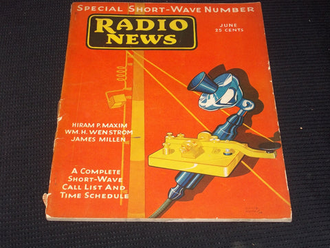 1930 JUNE RADIO NEWS MAGAZINE - SHORT WAVE NUMBER FRONT COVER - E 5232