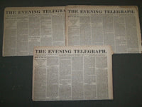 1881-1883 THE EVENING TELEGRAPH NEWSPAPER LOT OF 15 - NICE ADS - NP 1440