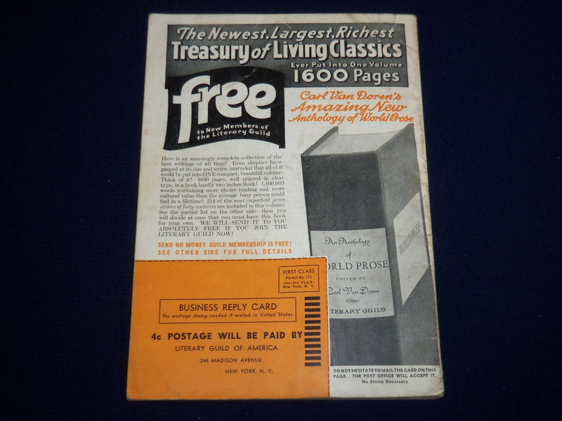 1935 AUGUST GOLDEN BOOK MAGAZINE - FALSE BROTHER BY M. HEWLETT - ST 3367C