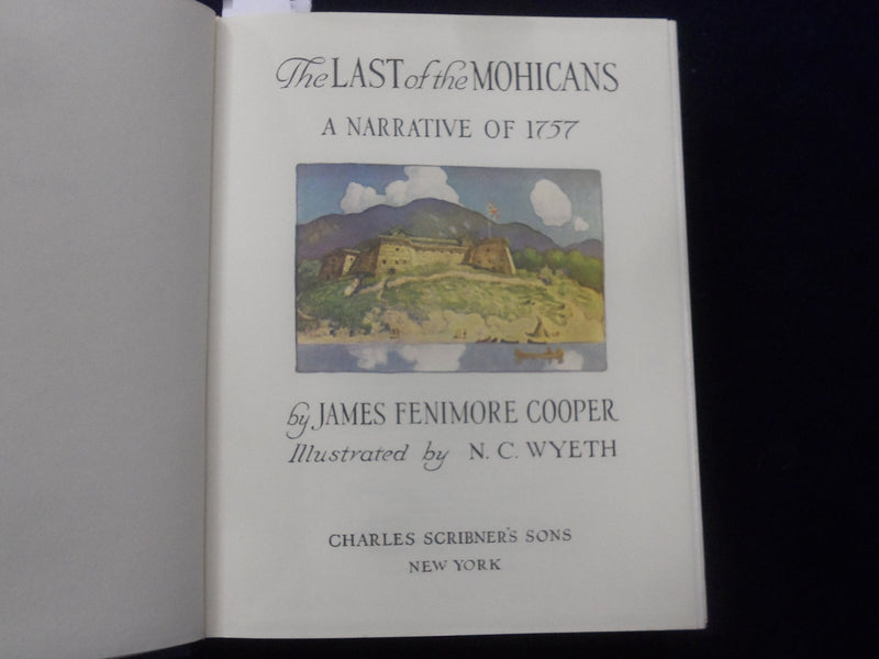 1947 THE LAST OF THE MOHICANS HARDCOVER BOOK BY COOPER, ILLUS, BY WYETH- KD 8581