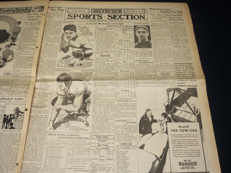 1934 THE LANCASTER DAILY EAGLE NEWSPAPER LOT OF 2 ISSUES - OHIO - NP 4860