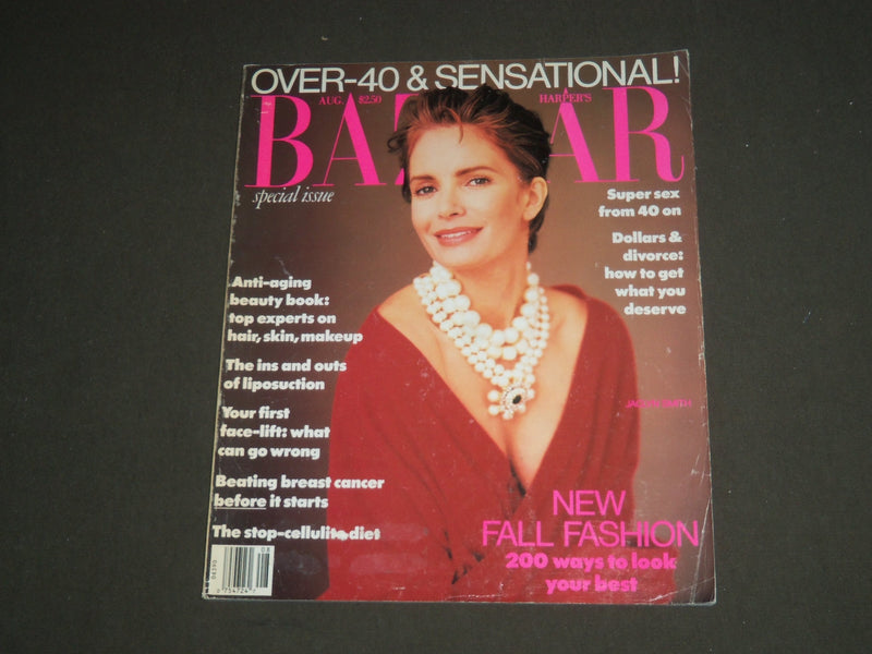 1990 AUGUST HARPER'S BAZAAR MAGAZINE - JACLYN SMITH COVER - SP 4524