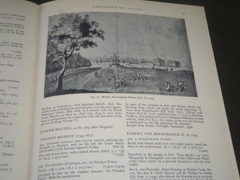1950 ENGLISH DRAWINGS AT WINDSOR CASTLE BY A. P. OPPE HARDCOVER BOOK - KD 3885