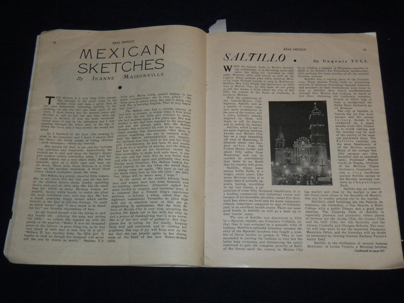 1936 MAY-JUNE REAL MEXICO MAGAZINE - VOLUME V NUMBER 27 - J 8531