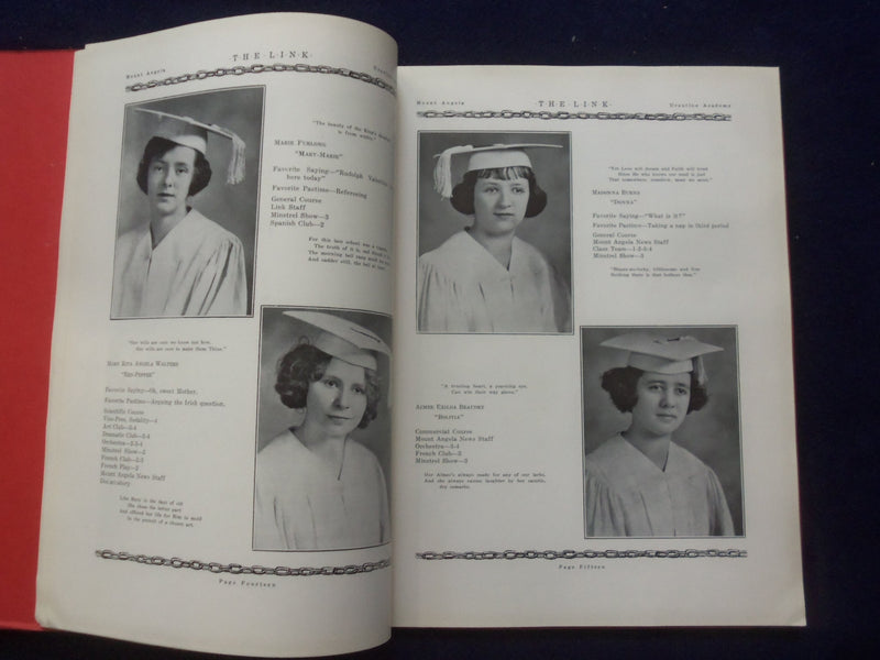 1923 THE LINK URSULINE ACADEMY YEARBOOK - GREAT FALLS, MONTANA - YB 3133