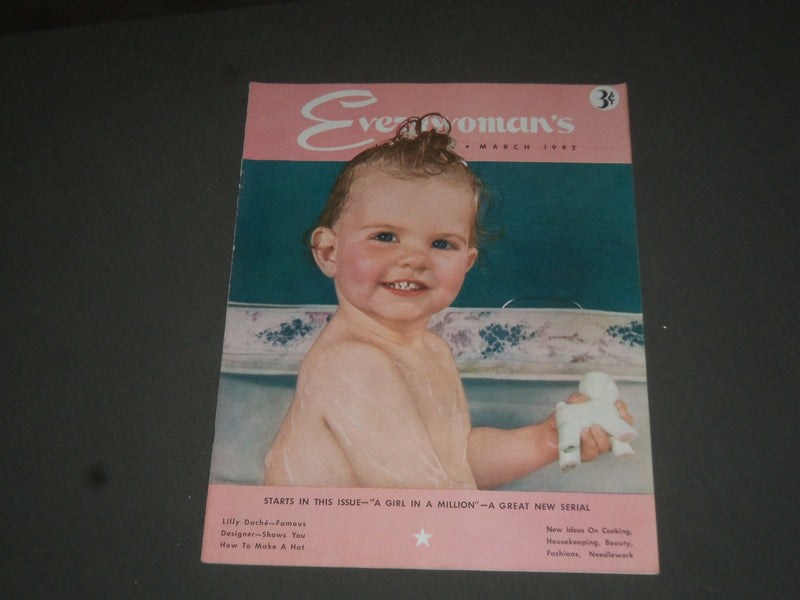 1942 MARCH EVERYWOMAN'S MAGAZINE- GREAT COVER, PHOTOS, STORIES AND ADS - SP 7730