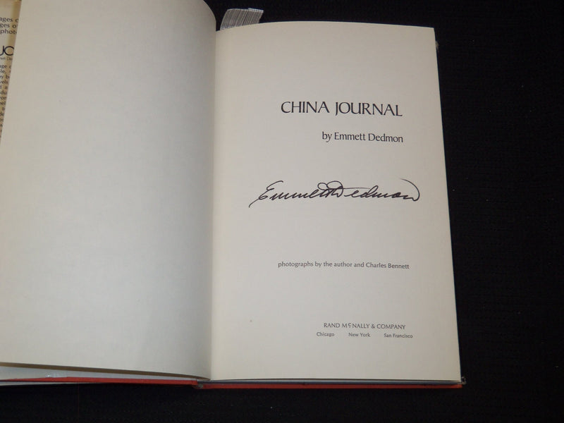 1973 CHINA JOURNAL HARDCOVER BOOK SIGNED BY EMMETT DEDMON - KD 7692