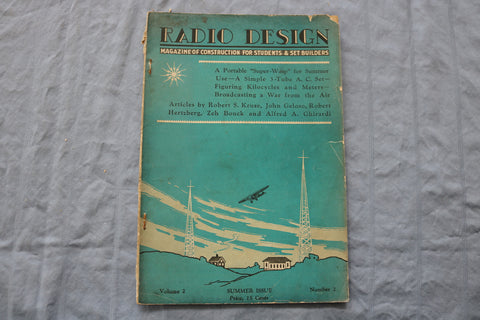 1929 SUMMER RADIO DESIGN SOFTCOVER HANDBOOK - PORTABLE SUPER-WASP - K 315