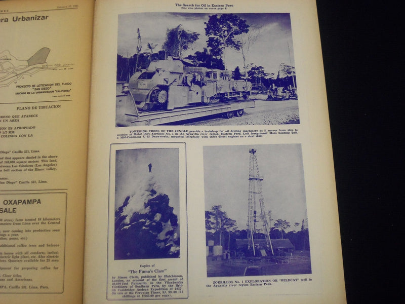 1960-1961 ANDEAN AIR MAIL & PRUVIAN TIMES MAGAZINE LOT OF 12 - NICE ADS - O 2205