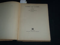1928 LIONS AND LAMBS BOOK BY LOW & LYNX - GREAT ILLUSTRATIONS - KD 5478