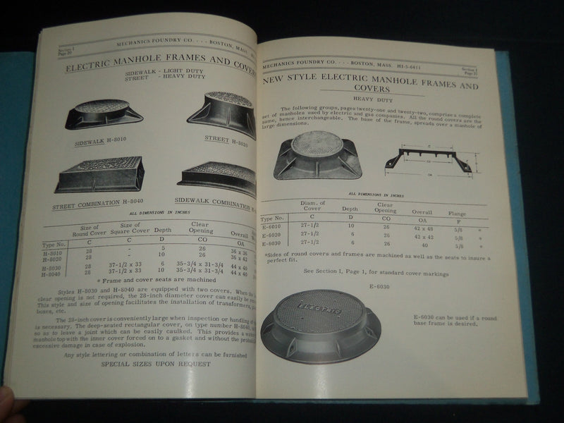 1955-1964 CASTINGS MECHANICS FOUNDRY CO. CATALOG LOT OF 2 -BOSTON MA- SP 3215H