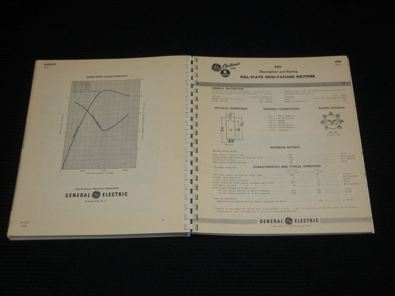1950'S GENERAL ELECTRIC - KENRAD ELECTRONIC TUBES SOFTCOVER CATALOGUE - KD 4851C