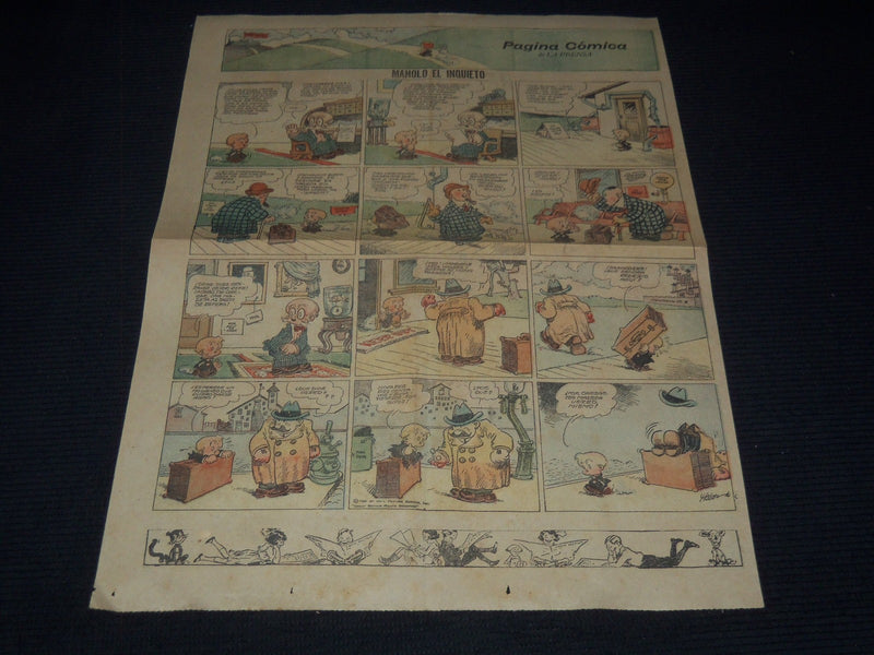 1922-1923 PAGINA COMICA DE LA PRENSA - MANOLO EL INQUIETO - LOT OF 4 - NP 5839A