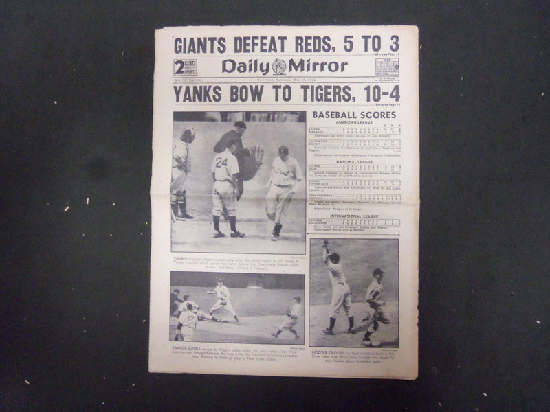 1944 MAY 13 NEW YORK DAILY MIRROR - ITALY DRIVE WINS FIRST OBJECTIVES - NP 2205