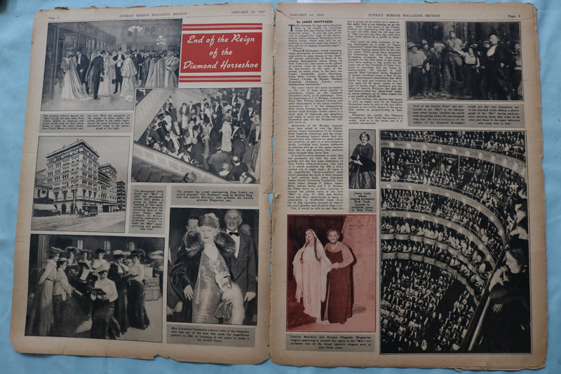 1940 JAN 14 SUNDAY MIRROR NEWSPAPER MAGAZINE SECTION - GRANT - RUSSELL - NP 9103
