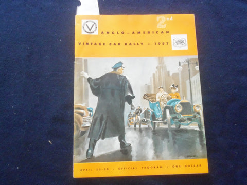 1957 APRIL 23-30 ANGLO-AMERICAN VINTAGE CAR RALLY PROGRAM - J 8406