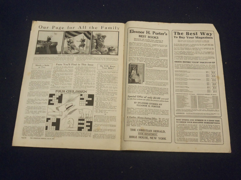 1923 JULY 21 CHRISTIAN HERALD MAGAZINE - A HOT DAY IN NEW YORK - ST 6612