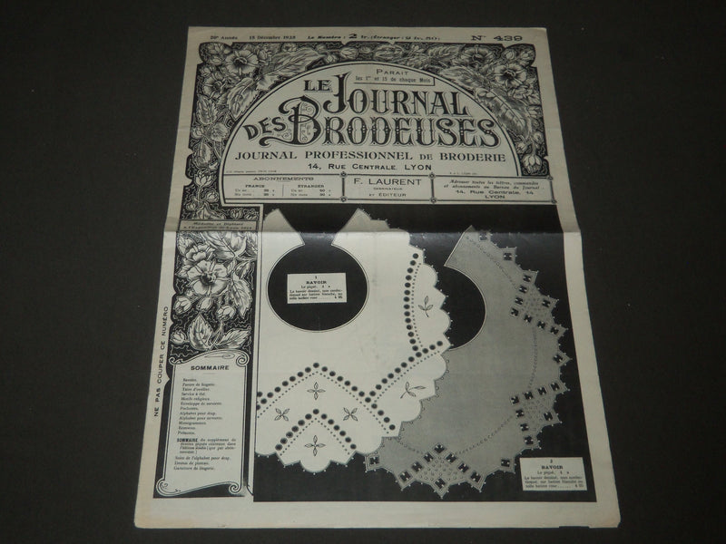 1935 DECEMBER 15 LE JOURNAL DES BRODEUSES FRENCH MAGAZINE - J 2198