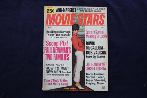 1965 MAY MOVIE STARS MAGAZINE - SUZANNE PLESHETTE COVER - E 18756