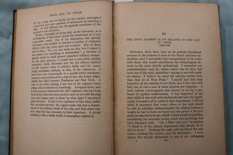 1907 FROM SAIL TO STREAM HARDCOVER BOOK BY A.T. MAHAN - KD 9628