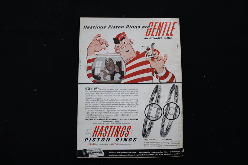 1960 NOVEMBER MOTOR MAGAZINE - WOMAN BRINGING TEA TO MECHANIC COVER - E 10400