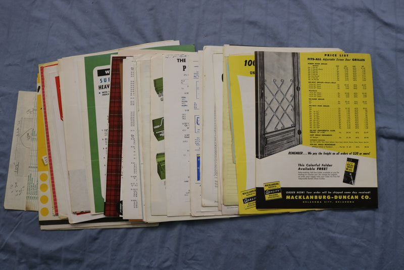 1954-1955 HARDWARE CATALOGS AND EPHEMERA LOT - K 3226