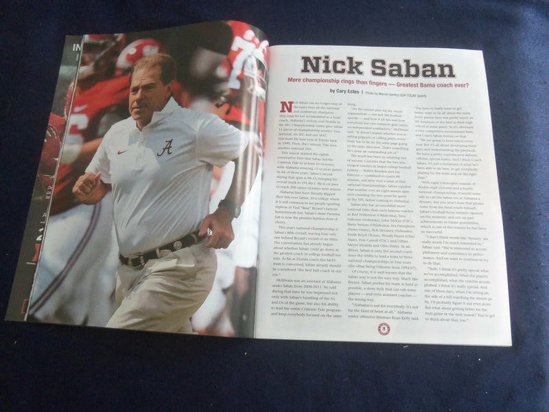 2016 LINDY'S SPORTS PRESENTS MAGAZINE - ALABAMA - 2015 NATL CHAMPIONS - SP 1220N