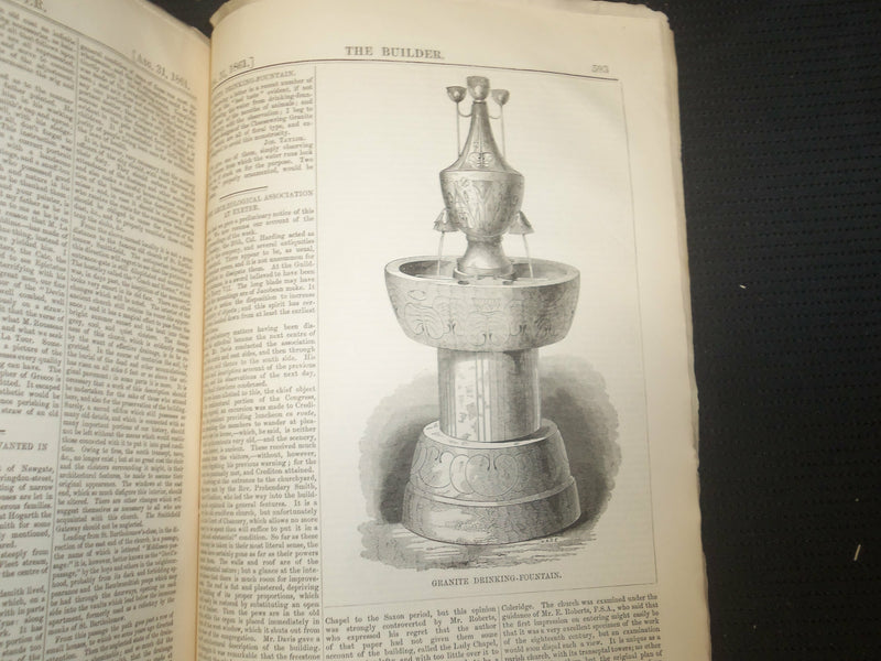 1861 AUGUST THE BUILDER ARCHITECT MAGAZINE - 5 ISSUES - ILLUSTRATIONS - ST 416M