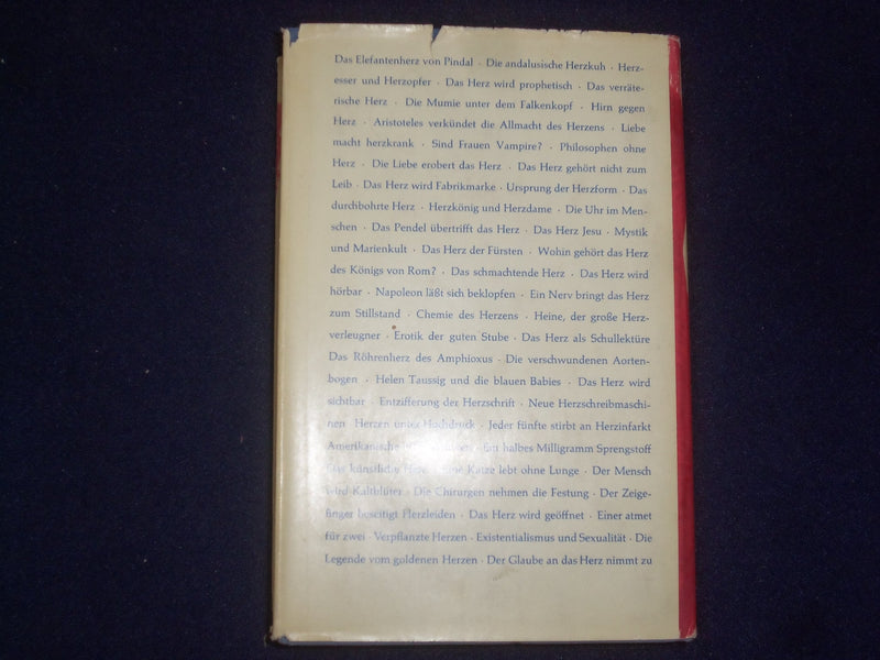 1959 EINE WELT - GESCHICHTE DES HERZENS HARDCOVER BOOK - MORUS- GERMAN - KD 9013