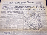 1945 MARCH 18 NEW YORK TIMES - PATTON AND 7TH CLOSING TRAP ON NAZIS - NT 274