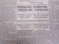 1933 SEPTEMBER 12 NEW YORK TIMES - RUTHERFORD COOLS ATOM HOPE - NT 4173