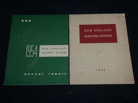 1953-1954 NEW ENGLAND ELECTRIC SYSTEM ANNUAL REPORT LOT OF 2 - J 6643
