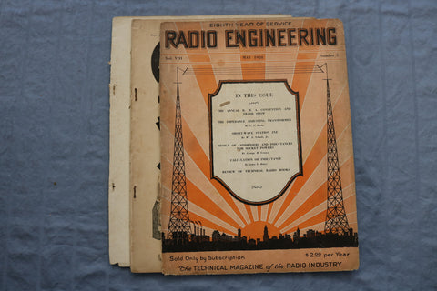 1928 MAY RADIO ENGINEERING MAGAZINE - RMA CONVENTION COVER - ST 1767B