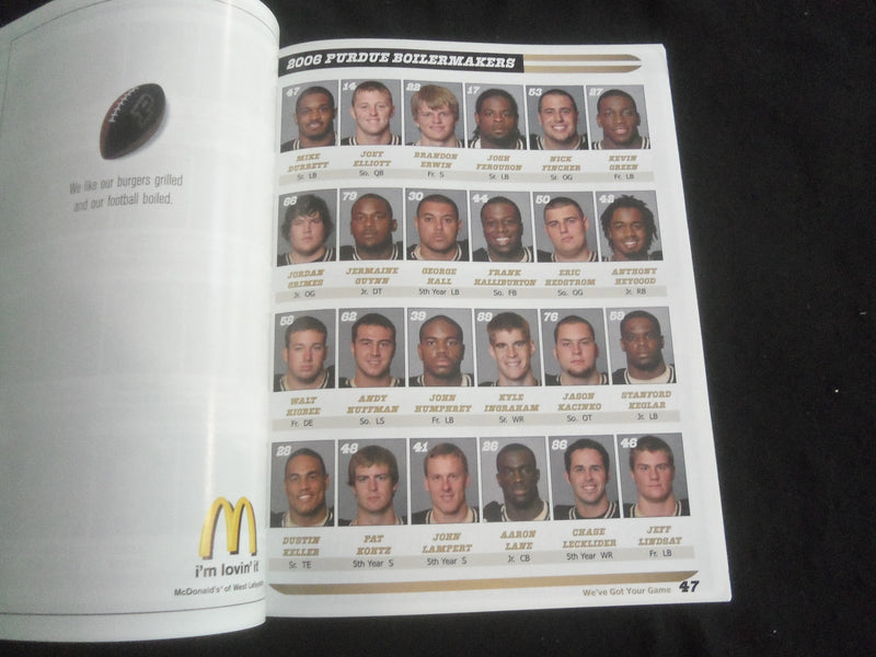 2006 OCTOBER 28 FOOTBALL PROGRAM - PERDUE UNIVERSITY VS PENN STATE UNIV- B 5534N