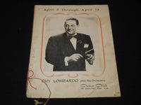 1962 CHASE CLUB PLAZA HOTEL MENU - GUY LOMBARDO - J 7271