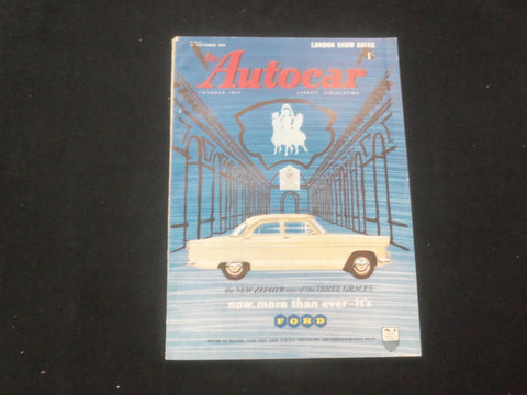 1956 OCTOBER 12 THE AUTOCAR MAGAZINE - LONDON SHOW GUIDE - BRITISH - J 7836