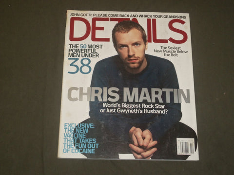 2004 OCTOBER DETAILS MAGAZINE - CHRIS MARTIN COVER - B 1619