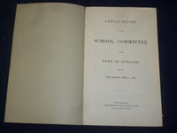 1869 TOWN OF RUTLAN SCHOOL COMMITTEE ANNUAL REPORT - J 4482