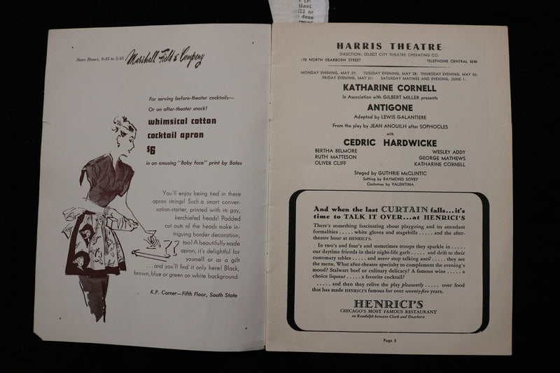 1946 CANDIDA PROGRAM - MARLON BRANDO-KATHARINE CORNELL-CEDRIC HARDWICKE - K 3036