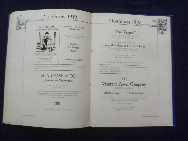 1919 MONTANAN MONTANA STATE UNIVERSITY YEARBOOK - BOZEMAN, MONTANA - YB 3081