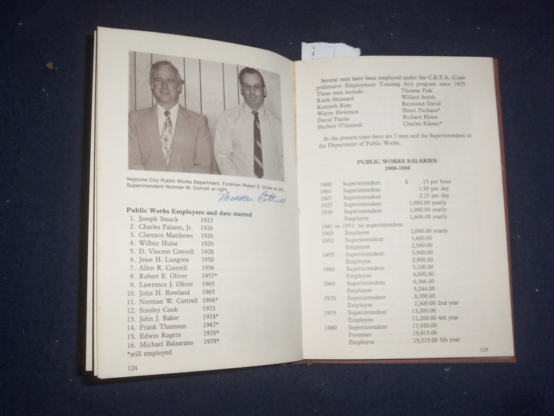 1981 BOROUGH OF NEPTUNE CITY (NJ) HARDCOVER BOOK BY RICHARD COTTRELL - KD 8161