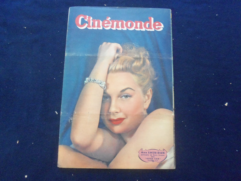1948 OCT 19 CINEMONDE MAGAZINE - MAUREEN O'HARA COVER - FRENCH EDITION- SP 4868A