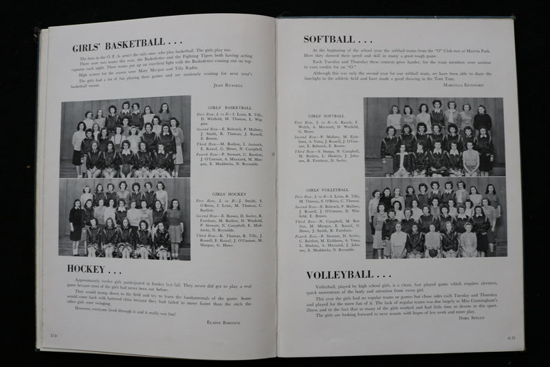 1946 TOM TOM OWEGO FREE ACADEMY YEARBOOK - OWEGO NEW YORK - HARDCOVER - YB 3482