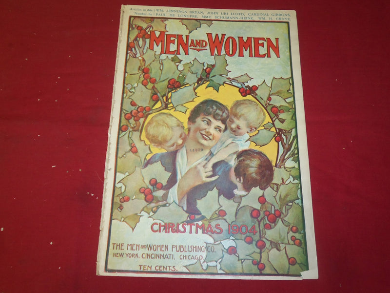 1904 DECEMBER MEN AND WOMEN MAGAZINE- CHRISTMAS- NICE ILLUSTRATED COVER - B 6180