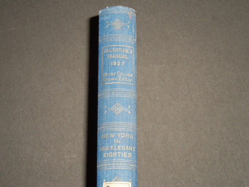 1927 VALENTINE'S MANUAL OF OLD NEW YORK EDITED BY HENRY COLLINS BROWN - KD 4380