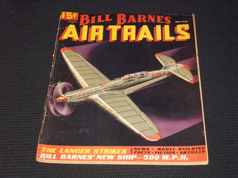1936 JULY AIR TRAILS MAGAZINE - THE LANCER STRIKES COVER - E 7055