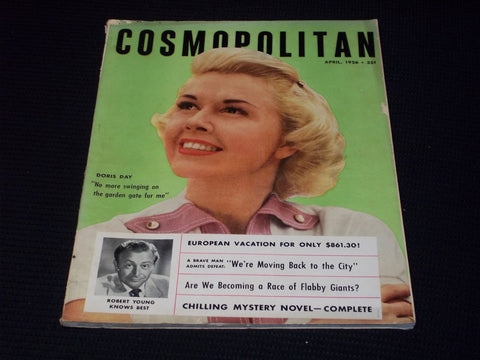 1956 APRIL COSMOPOLITAN MAGAZINE - DORIS DAY FRONT COVER - E 13979