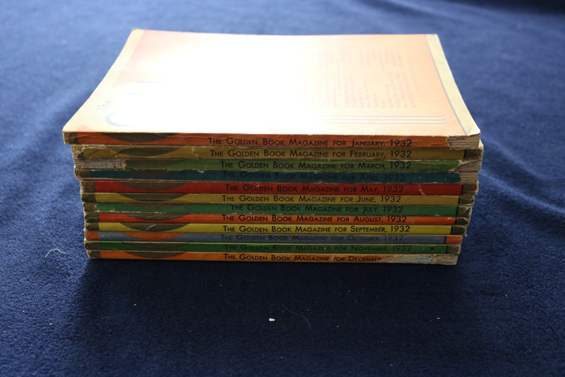 1932 THE GOLDEN BOOK MAGAZINE - COMPLETE YEAR- LOT OF 12 - O 3454