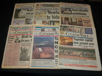 1988-1999 CITIZENS'VOICE NEWSPAPERS LOT OF 53 - WILKES BARRE, PA - NP 2703A