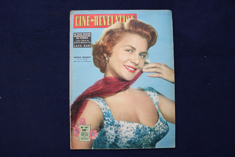 1957 NOV 28 CINE-REVELATION MAGAZINE - NICOLE MAUREY-CLARK GABLE COVER - E 22107